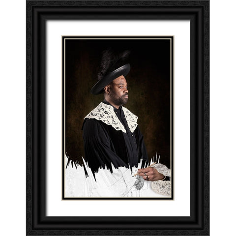 Painting A Dutch Rembrand Black Ornate Wood Framed Art Print with Double Matting by Kayen-Mouthaan, Carola