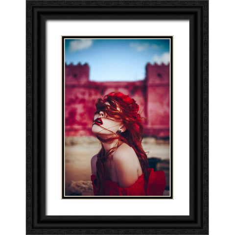 The Queen Of Red Castle Black Ornate Wood Framed Art Print with Double Matting by Bolgov, Ruslan