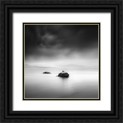 Saint Nicholas (Volos) Black Ornate Wood Framed Art Print with Double Matting by Digalakis, George