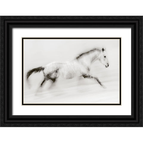 The Unique Brush Stroke Black Ornate Wood Framed Art Print with Double Matting by Benezech, Martine