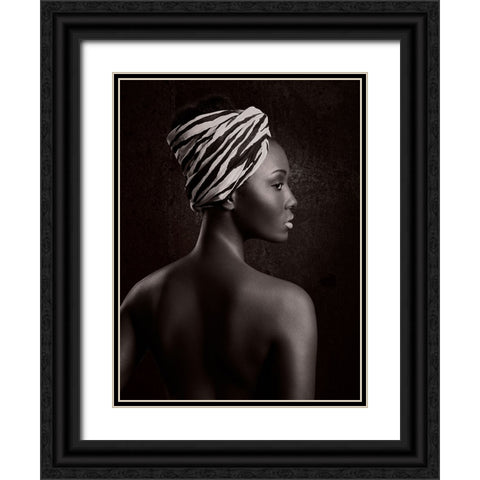 Fernanda Black Ornate Wood Framed Art Print with Double Matting by Rosler, Ingo