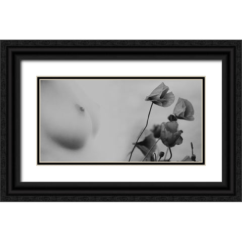 Untitled Black Ornate Wood Framed Art Print with Double Matting by Bousca, Bogdan