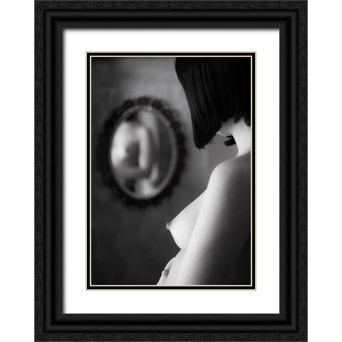 Untitled Black Ornate Wood Framed Art Print with Double Matting by Bousca, Bogdan