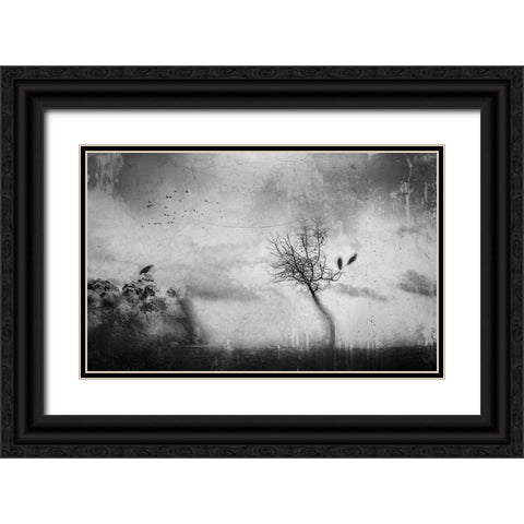 A Slowly Fading Memory Black Ornate Wood Framed Art Print with Double Matting by Dauria, Adam