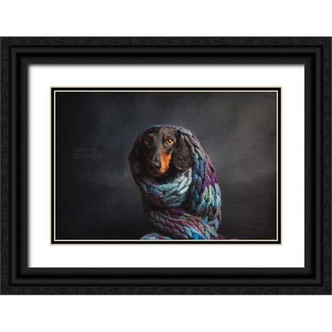 Melancholy,  Or....Shall We Cry Together... Black Ornate Wood Framed Art Print with Double Matting by Willers, Heike