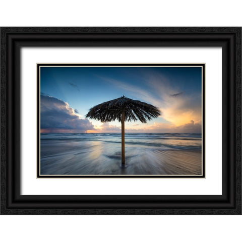 Natanya Beach Black Ornate Wood Framed Art Print with Double Matting by Yakubovitch, Azriel