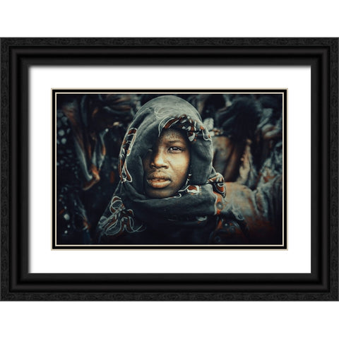 Yao W Black Ornate Wood Framed Art Print with Double Matting by Yosifov, Svetlin