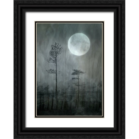 Under The Moon Black Ornate Wood Framed Art Print with Double Matting by Sillen, Christina