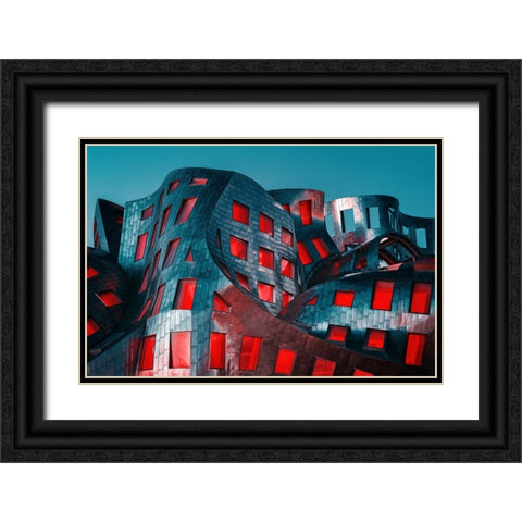 Wavas Black Ornate Wood Framed Art Print with Double Matting by Kreiten, Mike