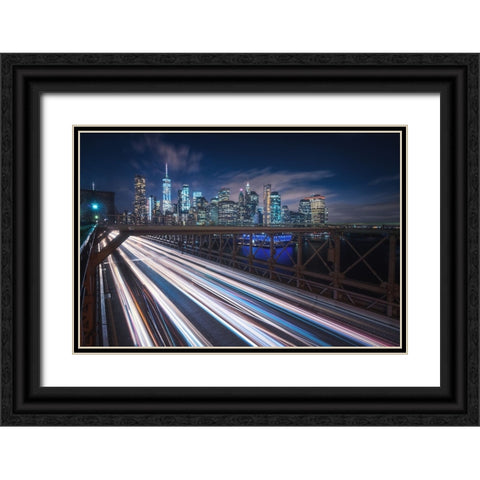 Speed Black Ornate Wood Framed Art Print with Double Matting by Turienzo, Carlos F.