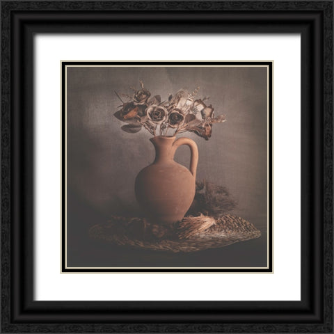 Calm Shadows Black Ornate Wood Framed Art Print with Double Matting by Kiral, Cicek