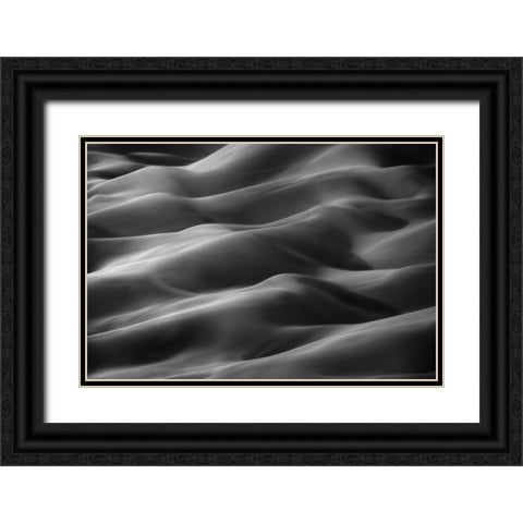 Sandy Hills Black Ornate Wood Framed Art Print with Double Matting by Behzad, Majid