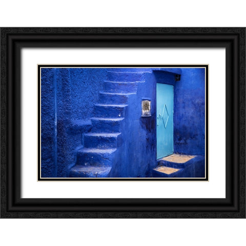 Steps Up Black Ornate Wood Framed Art Print with Double Matting by Wride, Linda