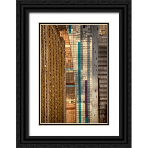 8th. Avenue Black Ornate Wood Framed Art Print with Double Matting by Labagnara, Roxana