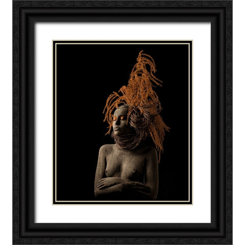 Roots Black Ornate Wood Framed Art Print with Double Matting by Sanchez, Alfredo