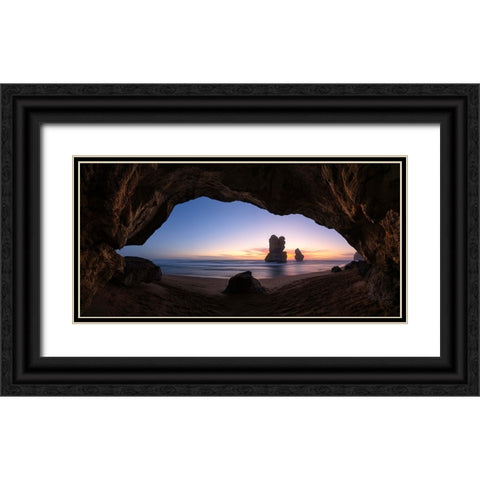 Gibson Step Black Ornate Wood Framed Art Print with Double Matting by Zhu, Jingshu