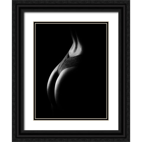 Curved Black Ornate Wood Framed Art Print with Double Matting by Yang, James
