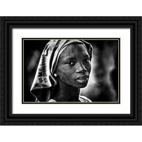 Untitled Black Ornate Wood Framed Art Print with Double Matting by Inazio Kuesta, Joxe