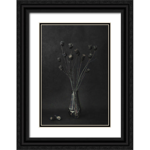 Dark Black Ornate Wood Framed Art Print with Double Matting by Kiral, Cicek