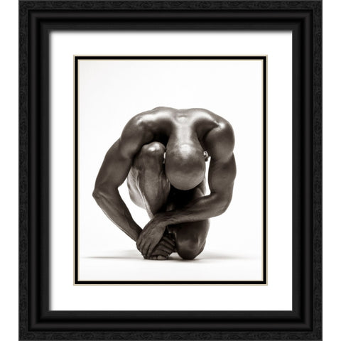 Jovan 4 Black Ornate Wood Framed Art Print with Double Matting by Kustas, Anders