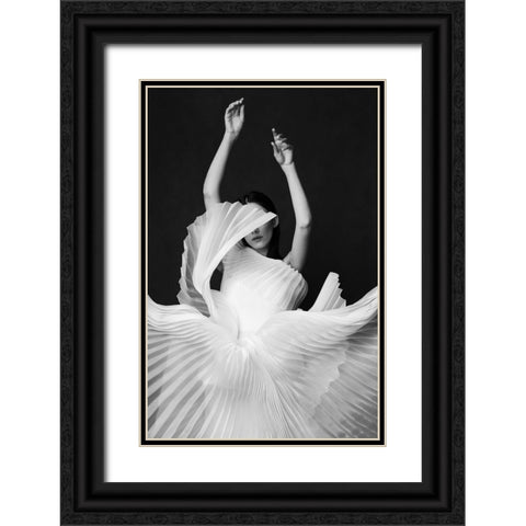 Amadeus Black Ornate Wood Framed Art Print with Double Matting by Naderi, Peyman