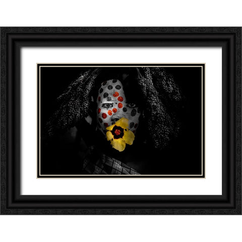 The Joker Black Ornate Wood Framed Art Print with Double Matting by Yosifov, Svetlin