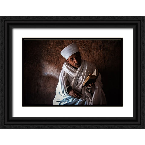 The Scholar Black Ornate Wood Framed Art Print with Double Matting by Wride, Linda