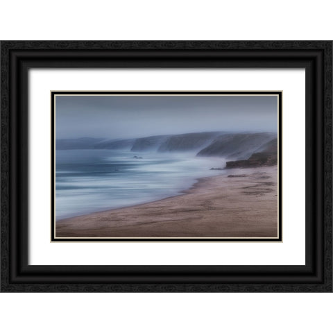 Mists Black Ornate Wood Framed Art Print with Double Matting by Gutierrez, Lola