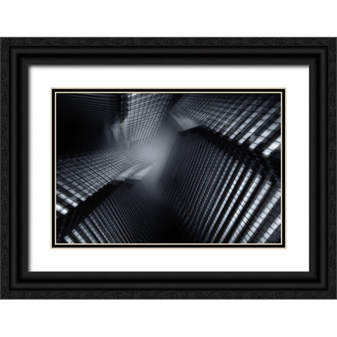 Looking Up Black Ornate Wood Framed Art Print with Double Matting by aRRO