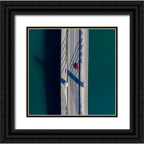 Bridge Black Ornate Wood Framed Art Print with Double Matting by Kravanja, Jure