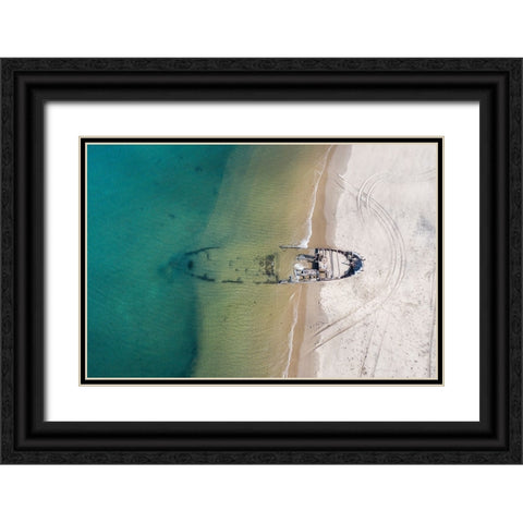 Wreck Black Ornate Wood Framed Art Print with Double Matting by Cheli, Ivano