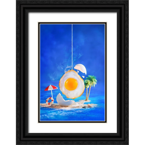 So Sunny Black Ornate Wood Framed Art Print with Double Matting by Belenko, Dina