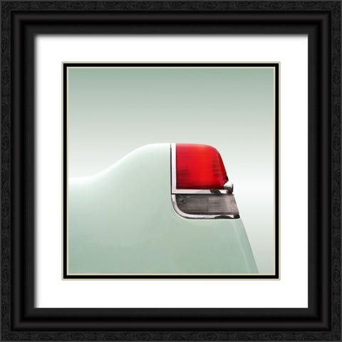 Us Classic Car 1955 Series 62 Coupe Deville Black Ornate Wood Framed Art Print with Double Matting by Gube, Beate