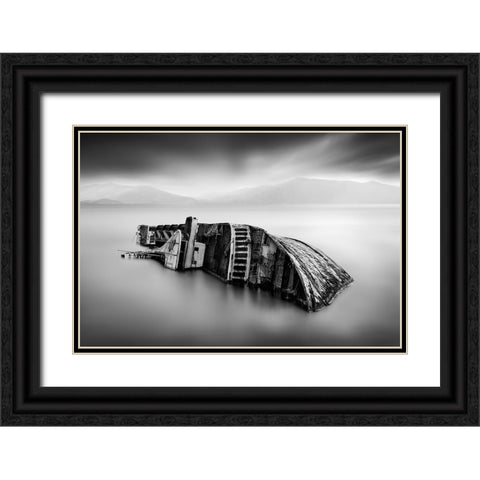 Mediterranean Sky Iii Black Ornate Wood Framed Art Print with Double Matting by Digalakis, George