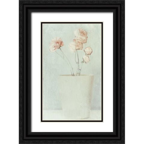 Sweet Vintage Black Ornate Wood Framed Art Print with Double Matting by Devos, Delphine