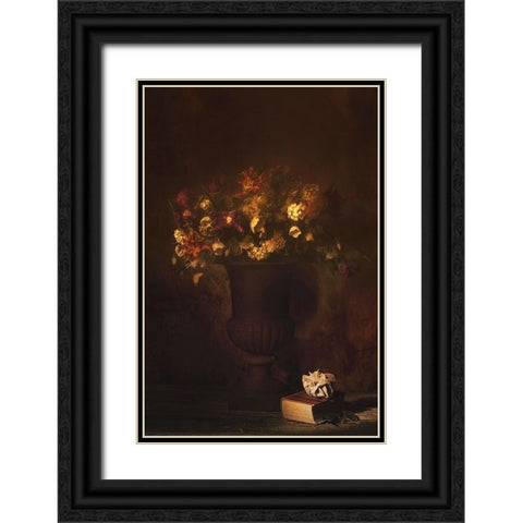 Shades In Braun Black Ornate Wood Framed Art Print with Double Matting by Dingemans, Saskia