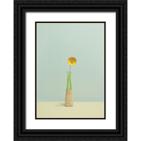 Flower Black Ornate Wood Framed Art Print with Double Matting by Radecki, Lech