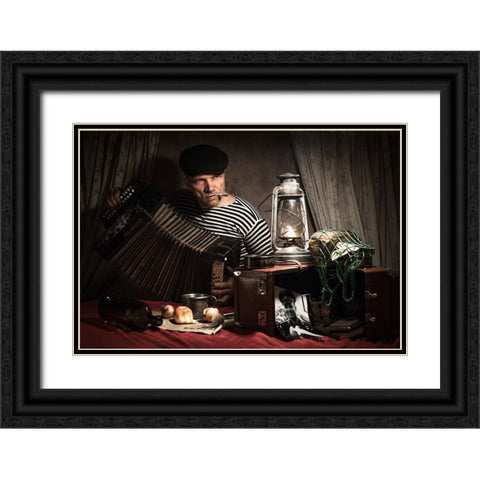 12.04.1961 Black Ornate Wood Framed Art Print with Double Matting by Cherkasov, Viktor
