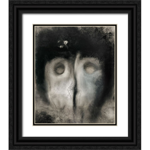 Covid Mask Black Ornate Wood Framed Art Print with Double Matting by Claes, Gilbert