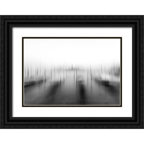 Venezia (AuAdandfrac14;AeM) Black Ornate Wood Framed Art Print with Double Matting by Deng, Larry