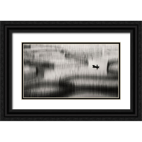 Livelihood Circles ... Black Ornate Wood Framed Art Print with Double Matting by Abdulazim, Ahmed