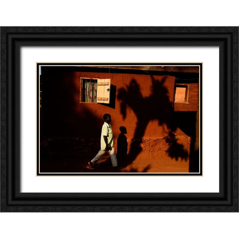 Rca Black Ornate Wood Framed Art Print with Double Matting by Godinho, Luis