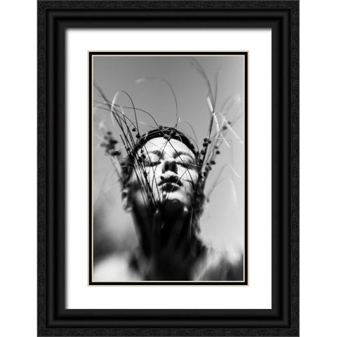 Untitled Black Ornate Wood Framed Art Print with Double Matting by Bousca, Bogdan