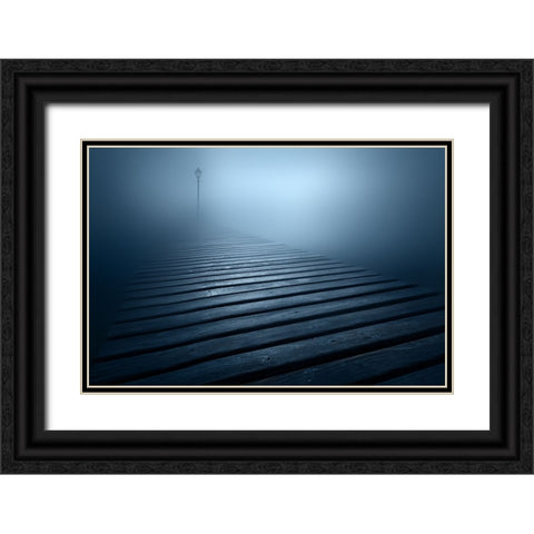 Blue Dream Black Ornate Wood Framed Art Print with Double Matting by Rebustini, Luca