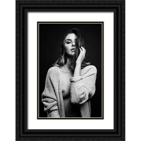 Sensual Beauty [Romana U] Black Ornate Wood Framed Art Print with Double Matting by Krystynek MQEP, Martin