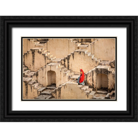 The Tale Of A Well Black Ornate Wood Framed Art Print with Double Matting by Yu Wu, Irene
