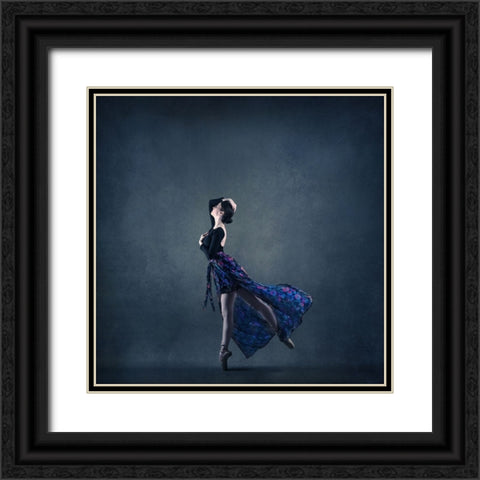 The Girl A Dance Black Ornate Wood Framed Art Print with Double Matting by Hasheminasab, Moein