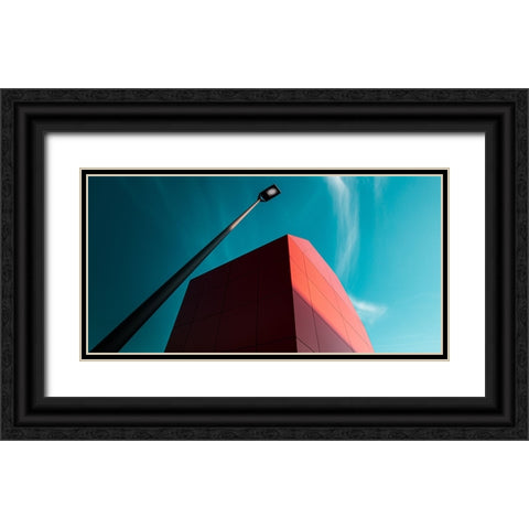 ... Red Black Ornate Wood Framed Art Print with Double Matting by Vollrath, Jorg