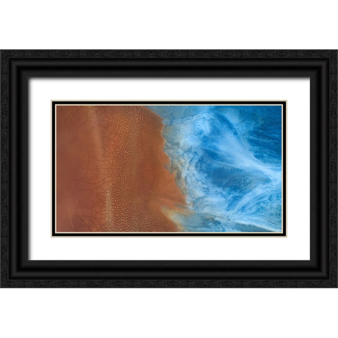 Clash Black Ornate Wood Framed Art Print with Double Matting by Xu, Mei