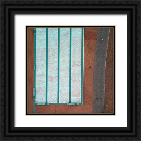 Runner Black Ornate Wood Framed Art Print with Double Matting by Kravanja, Jure